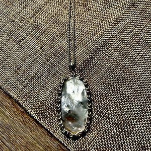 Kendra Scott Silver and Mother of Pearl Necklace